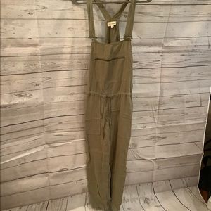 Olive Green Anthropologie Overalls